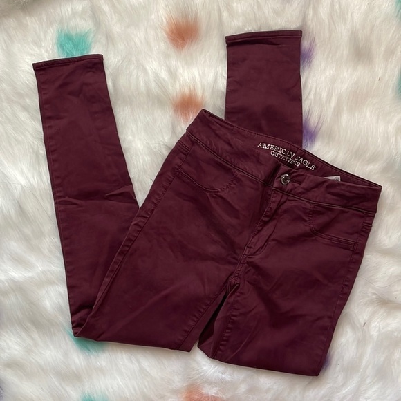 AMERICAN‎ Eagle Extreme Leggings Purple Jeans - Picture 1 of 8